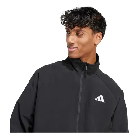 Jaqueta adidas Masculino Corta-vento Essent. Masc Preto G Lisa