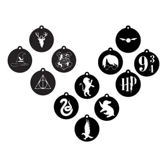 Monte Seu Kit 4 Enfeites Árvore De Natal Harry Potter Geek 
