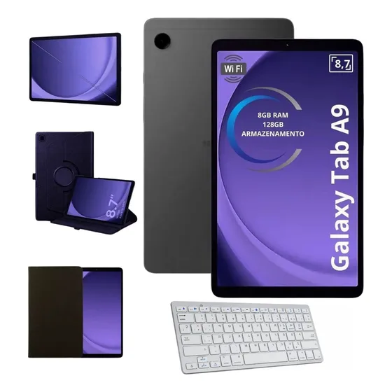 Tablet Samsung Wifi A9 128gb 8gb 8.7'' C/ Teclado Bt E Capa