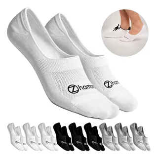 Kit 10 Pares Meias Zhamaro Algodão Sapatilha 100% Invisível