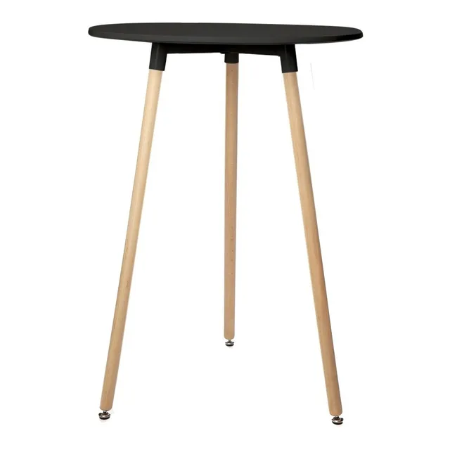 Mesa Redonda Periquera Eames Minimalista Moderna Vintage Color Negro