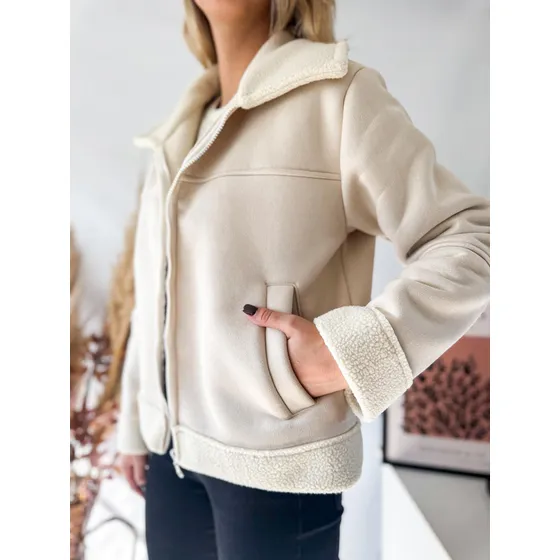 Campera Mujer Lulyna Tipo Gamuzada Con Corderito