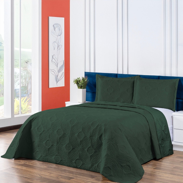 Kit Colcha Cobre Leito Para Cama Casal Queen 3pç Dupla Face Kit Colcha Cobre Leito Para Cama Casal Queen 3pç Dupla Face