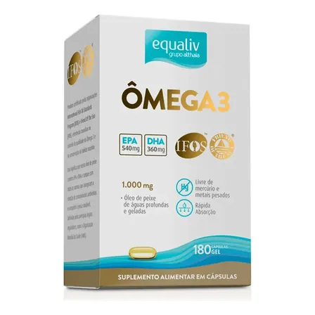 Ômega 3 1000mg Epa Dha Rápida Absorção 180 Caps Equaliv G7 Nutrição Esportiva 4.