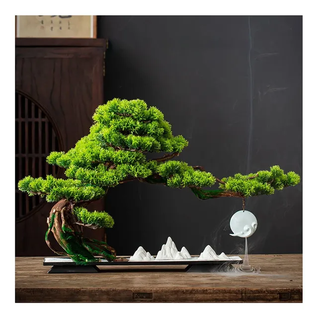 Maceta Para Quemador Incienso Arbol Falso Adorno Bonsai Sala