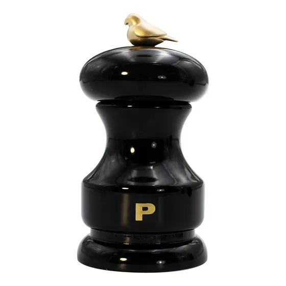 Pimentero Molino Pimienta 11cm Negro Bird 320p321 Bisetti F.