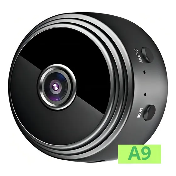 Câmera Escondida Hd Wifi Espiã Visão Noturna Discreta A9 Cor Preto