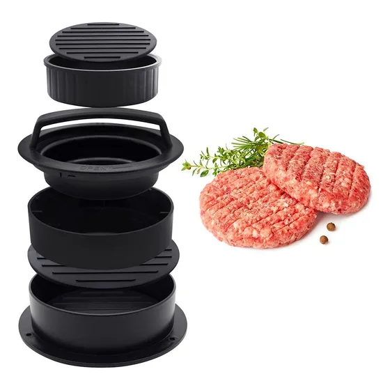 Prensa Formadora Carne Hamburguesa 3 En 1 Carne Con Rellenos