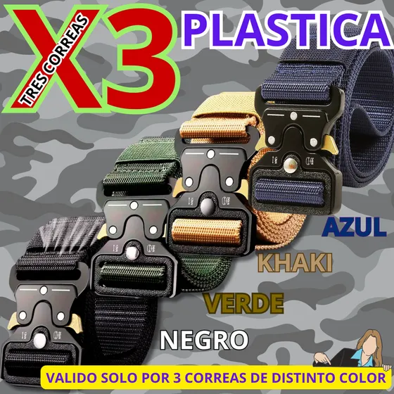 Correa Táctico Militar Nylon 4cm Seguridad Hombre