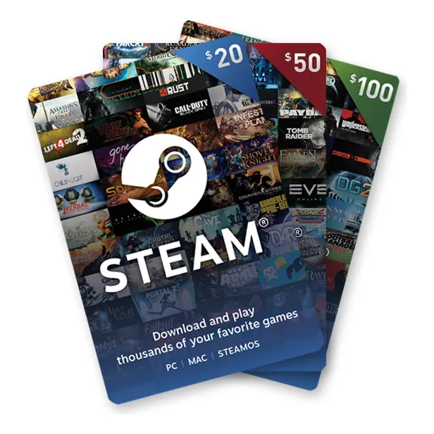 Tarejetas Recarga Steam Físicas