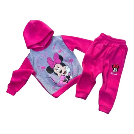 Buzo Completo Polar  Para Niñas Fucsia Minnie 4