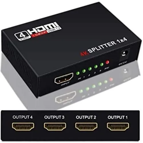 Splitter Hdmi 1x4 O Amplificador 1080p 2k 4k Ultra Hd 