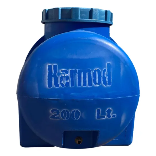 Tanque Plástico Horizontal 200lts Con Base Karmod