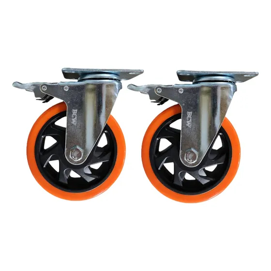 Ruedas Giratorias Reforzadas Bcw 75 Mm - 100 Kilos Cada Una 2 Ruedas Giratorias Con Freno