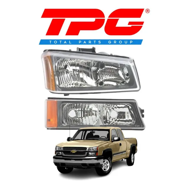 Faros Chevrolet Silverado 03-06 (par Cromado) Derecho Tpg