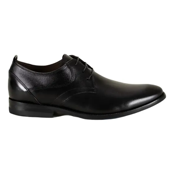 Zapato 100% Cuero Blucher Para Hombre Cordones Negro 37 A 42