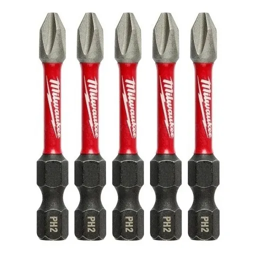 Display De 5 Puntas Phillips De Impacto Milwaukee Ph2 X 50mm