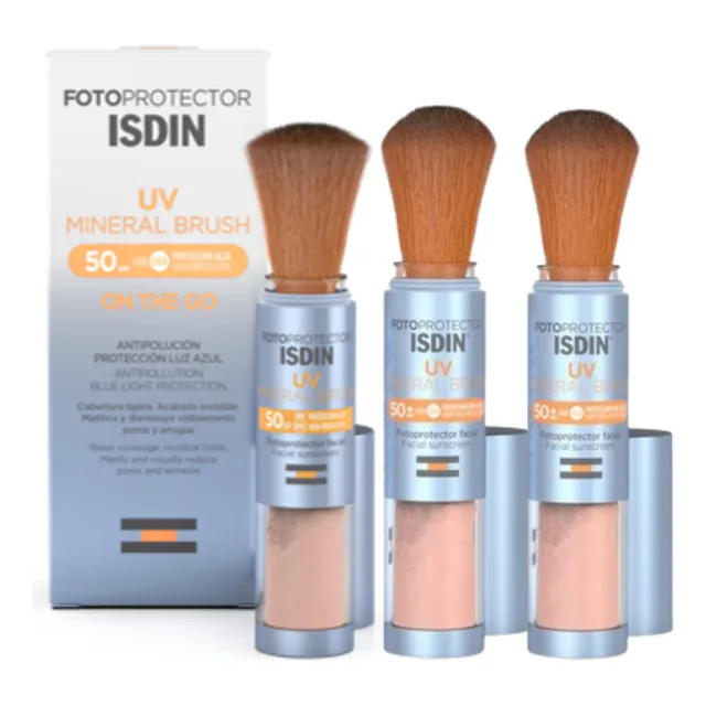 Trío Fotoprotector Isdin Mineral Sun Brush Spf50 2gr