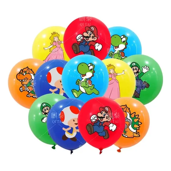 Set De 12 Globos Latex Para Fiesta Diferentes Diseños 