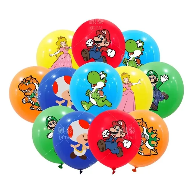 Set De 12 Globos Latex Para Fiesta Diferentes Diseños 