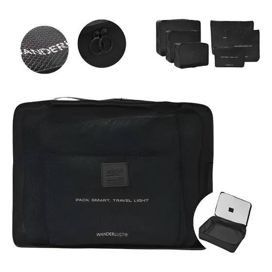 Organizador De Viaje Mummaaccesorios - Práctico Y Compacto Negro