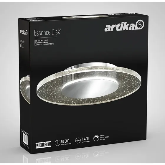 Essence Disk Lámpara De Techo Led Artika Negro