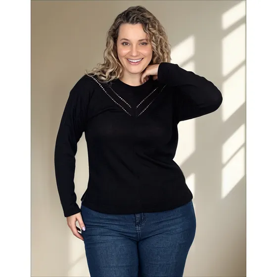 Sweater Lanilla Brush Mujer Onara Talle Grande