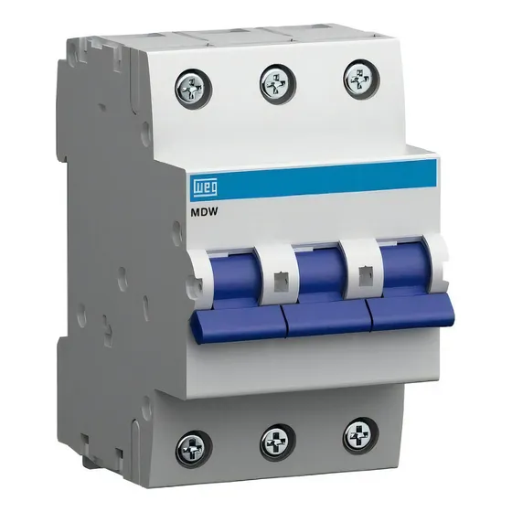 Disjuntor Tripolar 63A Mini DIN Curva C MDW WEG