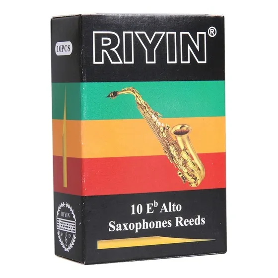 Caixa Palheta Sax Alto 2,5 Com 10 Unidades Riyin