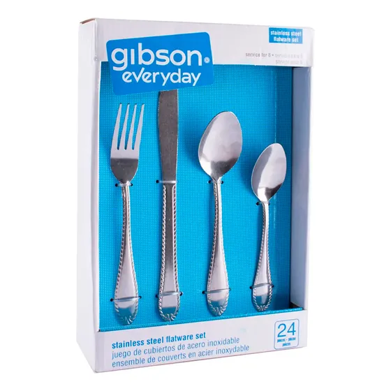 Juego De Cubiertos Gibson 24 Piezas New Wilmington