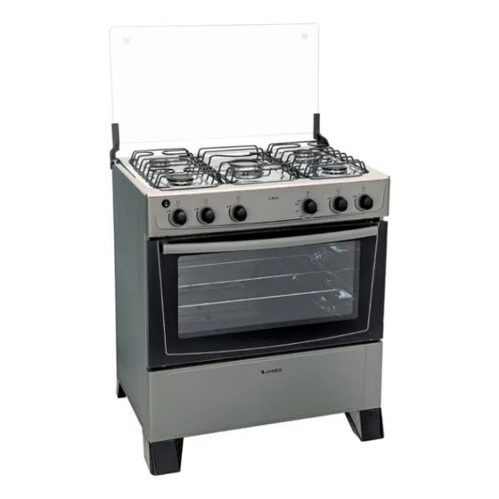 Cocina James 5 Hornallas C150 Titanium Encend Autolimpiante 