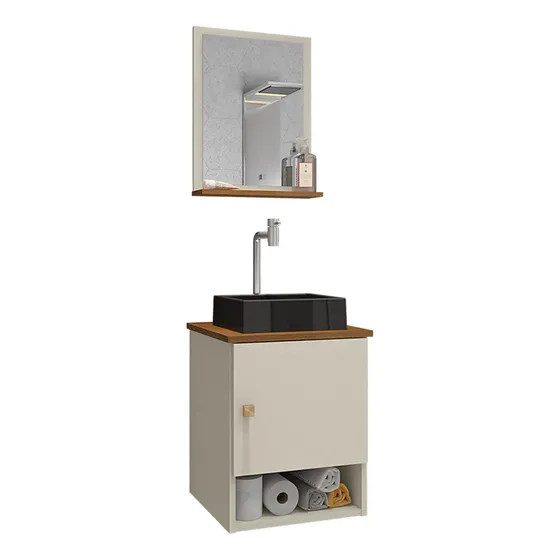 Gabinete Banheiro Lima Cuba Tulipa Pto Torn Valv Click Inox