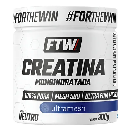 Creatina Monohidratada Pura Ultramesh® Pote 300g - Ftw Sem Sabor