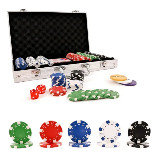 Juego De Mesa Valija De Póker Blackjack 300 Fichas Ub
