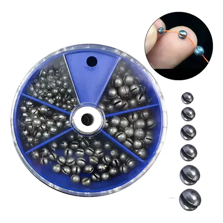 Kit Chumbada De Pesca Estojo Giratório 5 Gramaturas