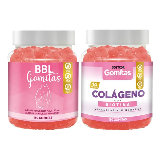 Pack Aguaje Bbl + Colágeno Para Adultos 100g Gomitas Sottcor