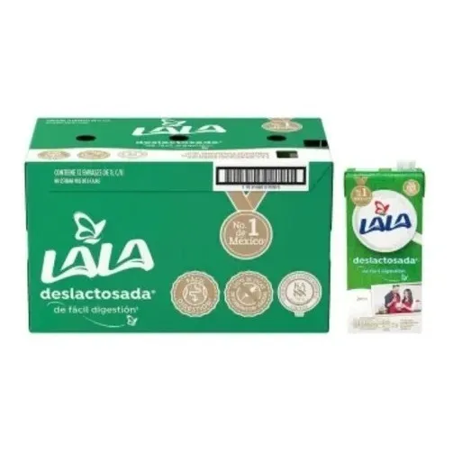 Leche Lala Deslactosada Caja Con 12 Envases De 1 Litro C/u
