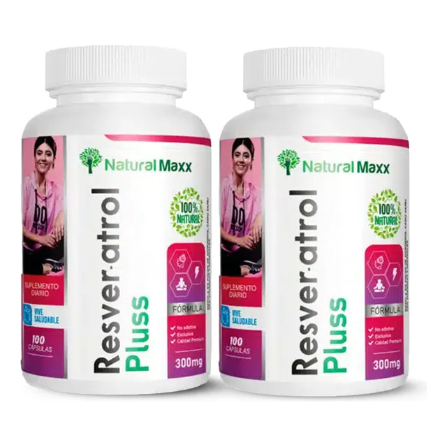Resveratrol Plus 100 Capsulas Naturalmaxx Pack 2 Unidades