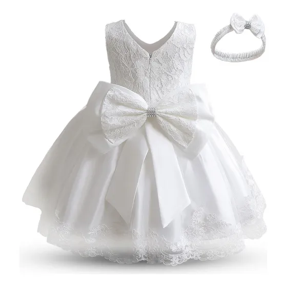 Vestido Tutú Para Bautizo Con Flores Para Niña