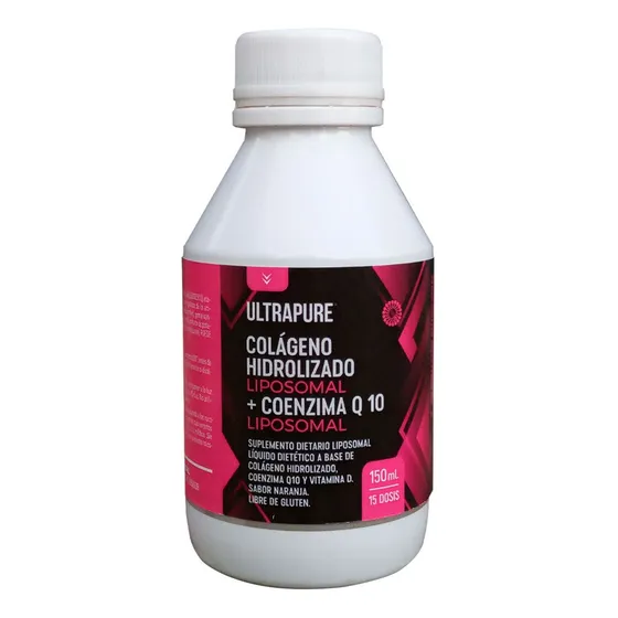 Ultrapure Colágeno Coenzima Q10 Bebible Poder Antioxidante Sabor Naranja