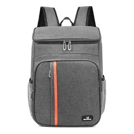 Mochila Térmica Grande Capacidade Trabalho E Escola Cinza