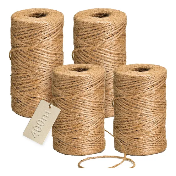 4pzs Mecate De Yute ,cuerda De Yute Natural Algodon(1mm+2mm)