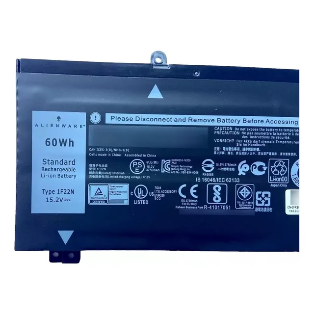 1f22n Battery 15.2v 60wh 3750mah Batería Negro