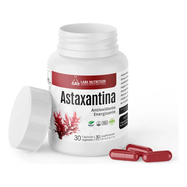 Astaxantina 12mg - Antioxidante, Piel, Ojos, Articulaciones