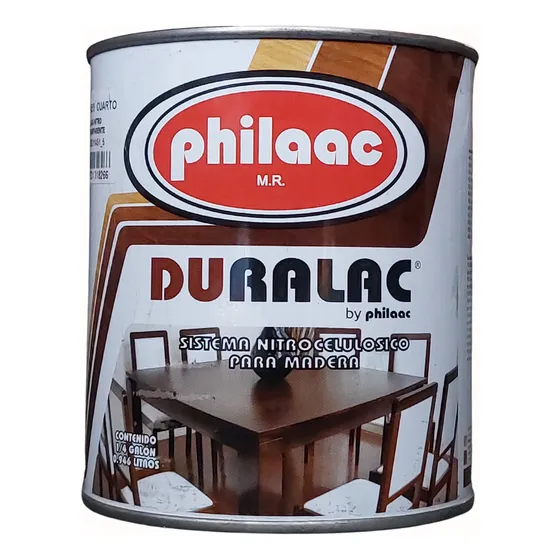 Laca Nitro Transparente Brillante 1/4 De Galon Marca Philaac