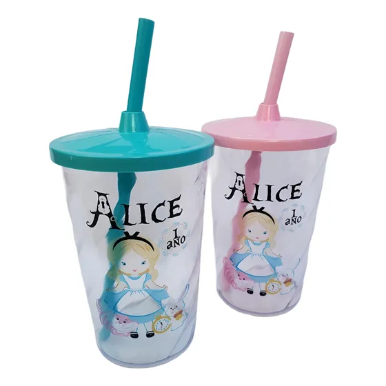 25 Copos Com Tampa E Canudo 400ml Personalizados 