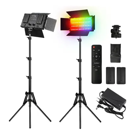 Refletor Rgb Controlado Remotamente Com Um Tripé De 156 Cm Preto Rgb