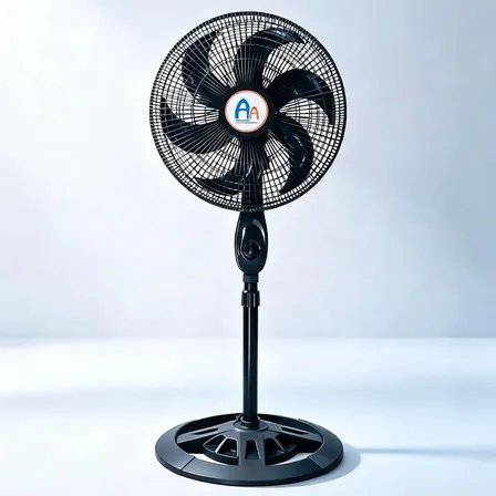 Ventilador De Coluna Anxin Silencioso Com 6 Pás E 3 Velocida 40 Cm Preto 220v Plástico 6