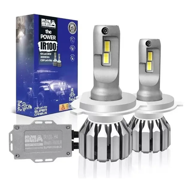 Kit Focos Led Ir100 H4 Chip Led Csp Canbus Auto Rally Dakar