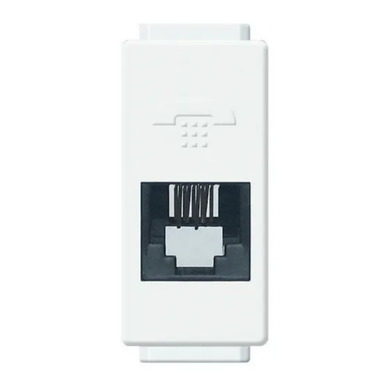 Conector Telefono 4 Hilos 1 Contacto Blanco Modus E2082bn